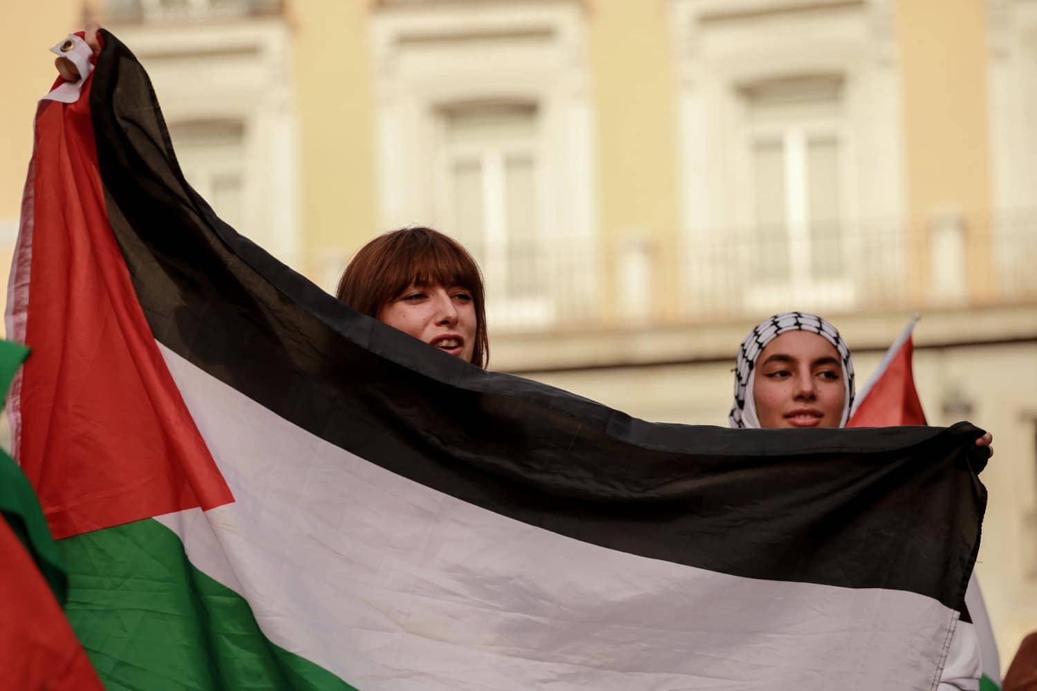 Concentración de apoyo a la población de Gaza en Madrid