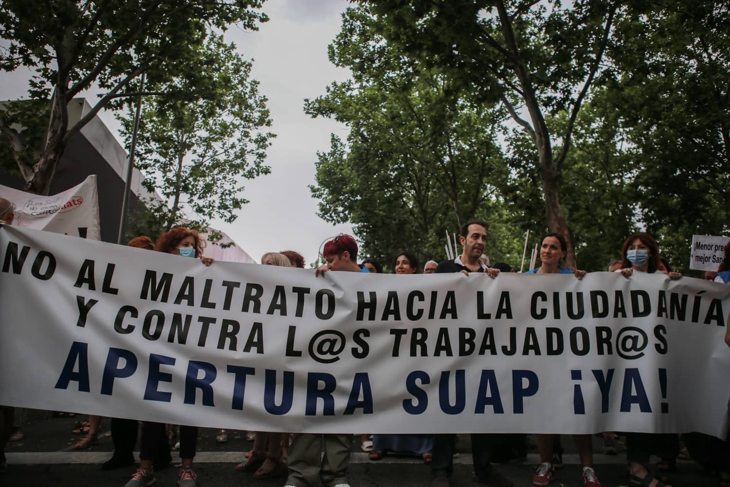 Concentración de sanidad frente a la Asamblea de Madrid