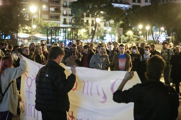 Concentración contra la transfobia en Madrid