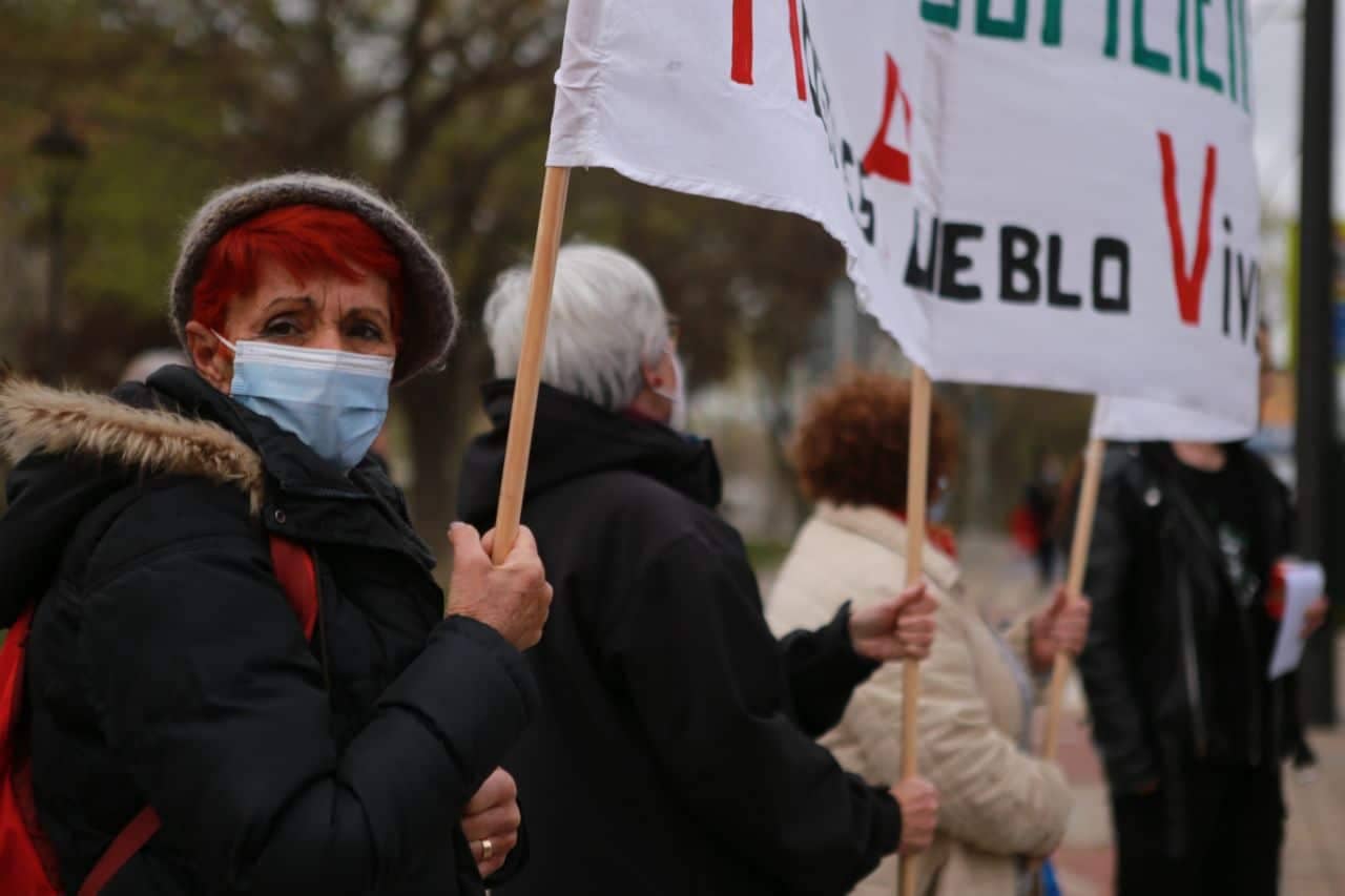 Manifestación contra los recortes sanitarios en Móstoles.